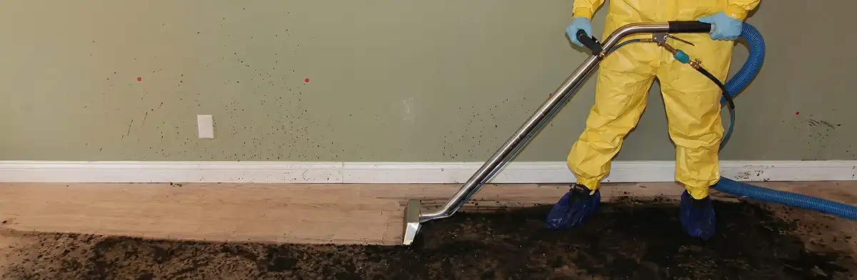sewage removal service performing deep cleaning and extraction of sewage from an indoor area in Arlington, TX